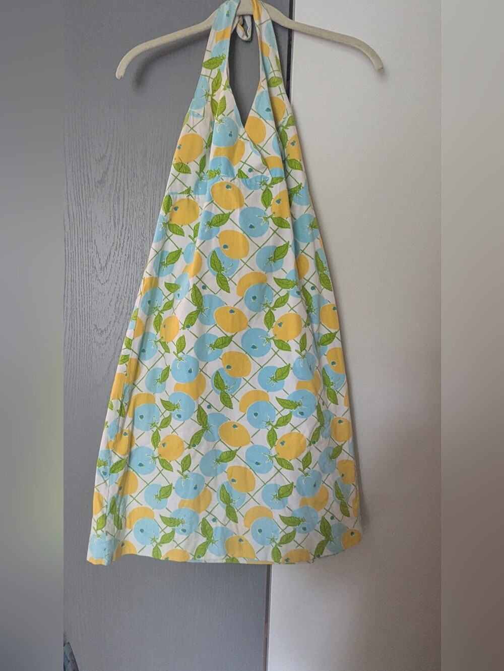 Lilly Pulitzer Lemon & Blueberry Halter Dress Size 6